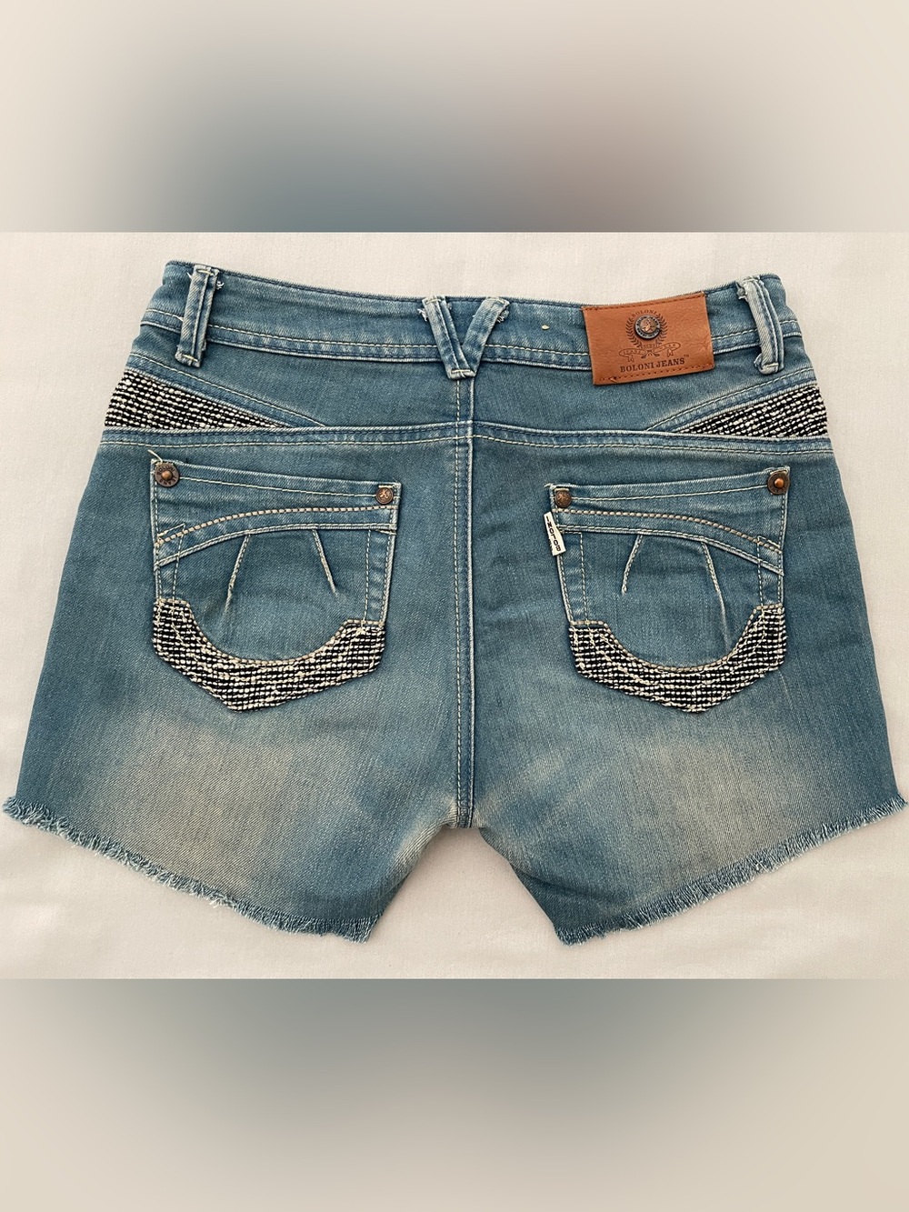 Light Blue Hem Denim Short | Small - Picture 4 of 6